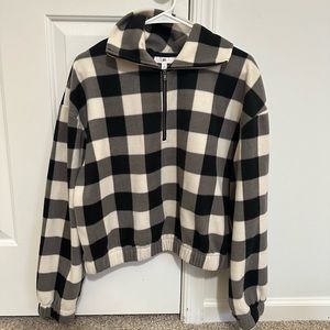 BP Fleece Gingham Quarter Zip
